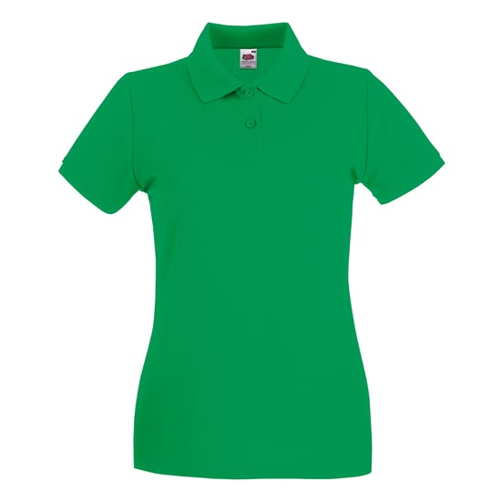 Fruit of the Loom Dames/Dames Premium Piqué Katoen Polo Shirt (Kelly Groen) - Image 1