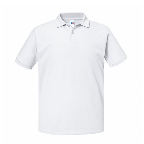 Russell Mens Authentic Eco Piqué Polo Shirt (White) - Image 1