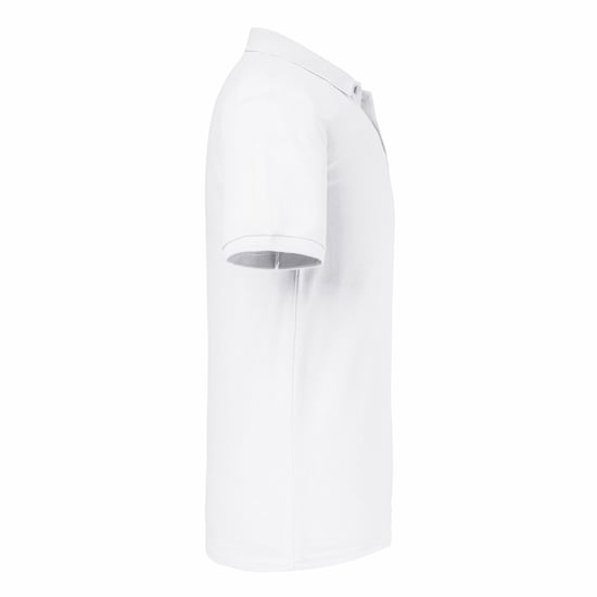 Russell Mens Authentic Eco Piqué Polo Shirt (White) - Image 3