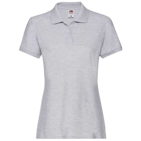 Fruit of the Loom Womens/Ladies Premium Cotton Pique Lady Fit Polo Shirt (Heather Grey) - Image 1