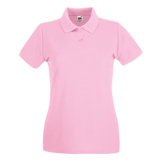 Fruit of the Loom Womens/Ladies Premium Cotton Pique Lady Fit Polo Shirt (Light Pink) - Image 1