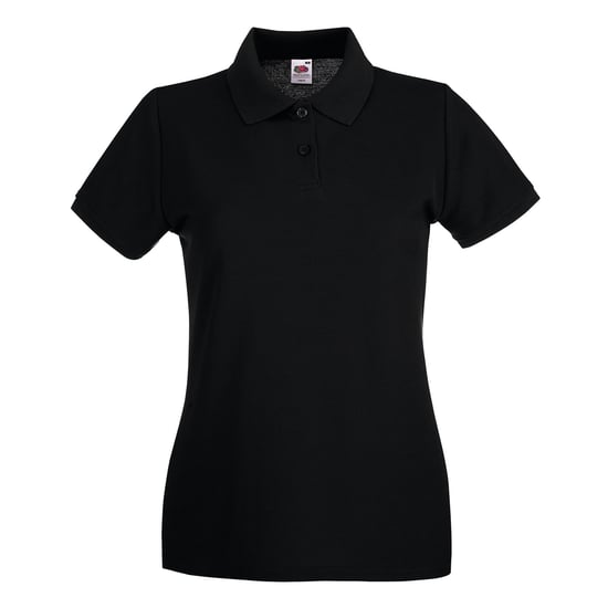 Fruit of the Loom Dames/Dames Premium Piqué Katoen Polo Shirt (Zwart) - Image 1