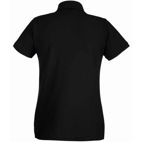 Fruit of the Loom Dames/Dames Premium Piqué Katoen Polo Shirt (Zwart) - Image 2