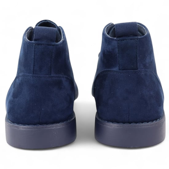 Heren Navy Premium Desert Style Suède Chukka Boots - Image 6