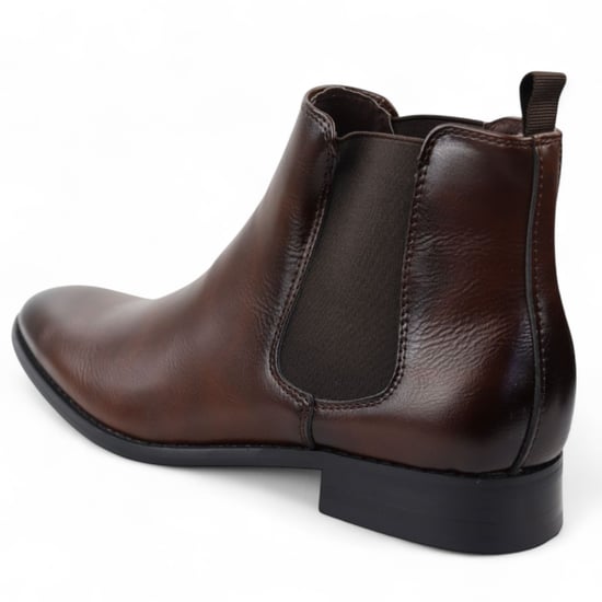 Bruna Chelsea slip-on ankelstövlar för män för kontoret - Image 5