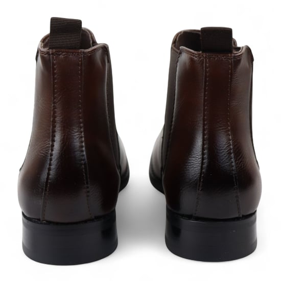 Bruna Chelsea slip-on ankelstövlar för män för kontoret - Image 6