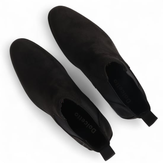 Men's Black Suede Chelsea Boots Real Leather Lined Slip-On - Image 5