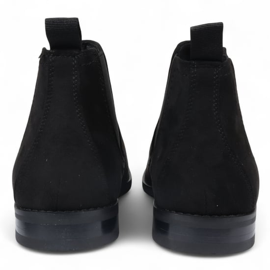Men's Black Suede Chelsea Boots Real Leather Lined Slip-On - Image 6