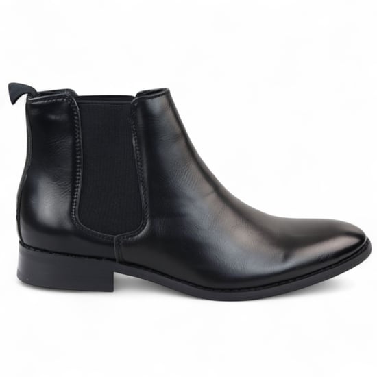 Svarta Chelsea slip-on ankelstövlar för män - Image 1