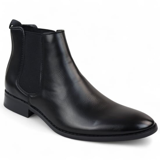 Svarta Chelsea slip-on ankelstövlar för män - Image 2