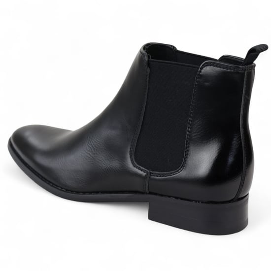 Svarta Chelsea slip-on ankelstövlar för män - Image 4