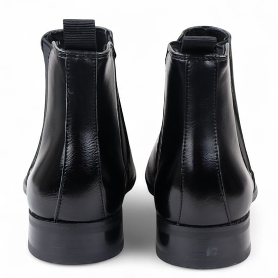 Svarta Chelsea slip-on ankelstövlar för män - Image 5
