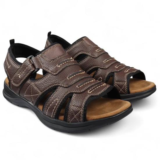 Men's Navy Lightweight Open Toe Casual Sandals - Image 2