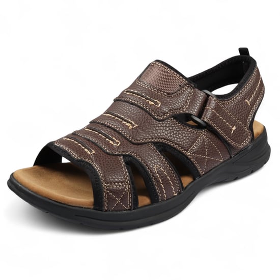 Men's Navy Lightweight Open Toe Casual Sandals - Image 3