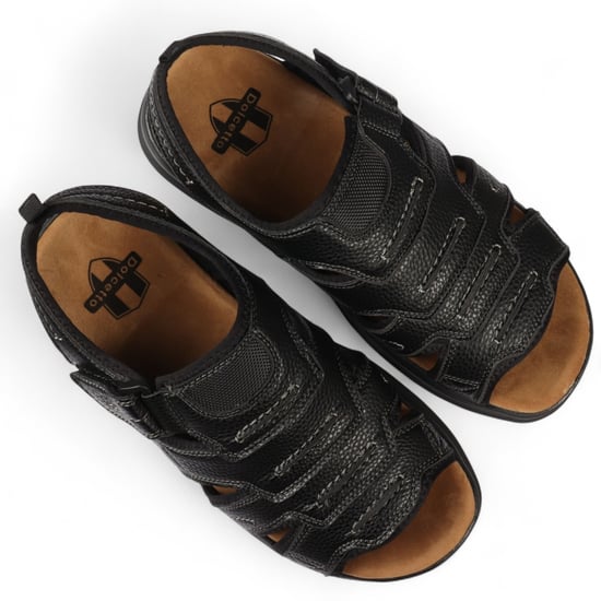 Men's Black Lightweight Open Toe Casual Sandals - Image 5