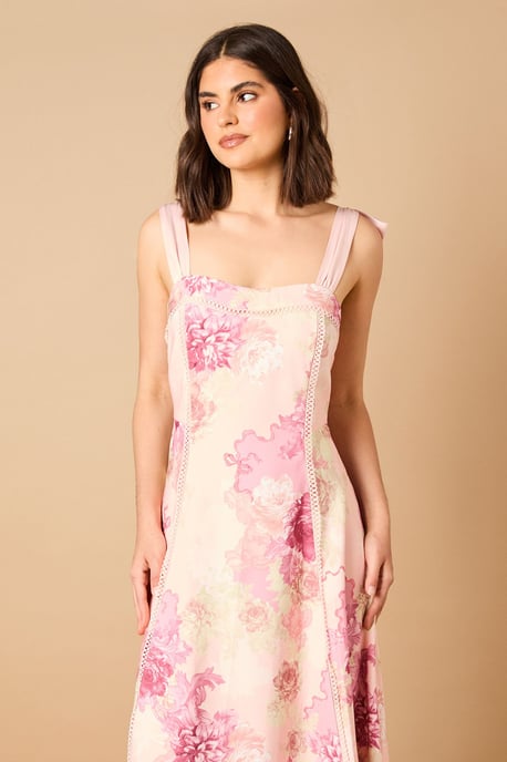 Bow Strap Midi Prom Dress - Image 2