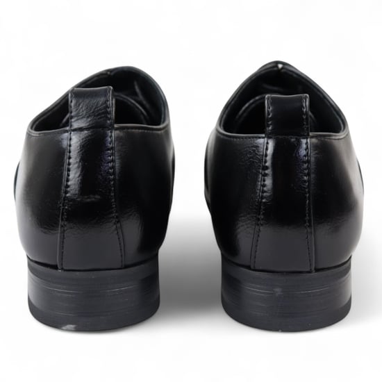 Men’s Black Classic Lace Up Oxford Derby Shoes - Image 5