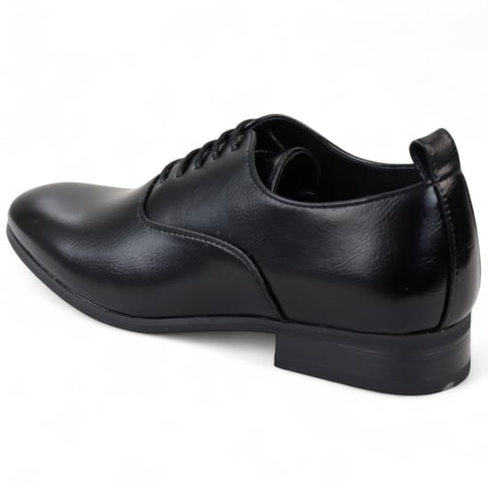 Men’s Black Classic Lace Up Oxford Derby Shoes - Image 6