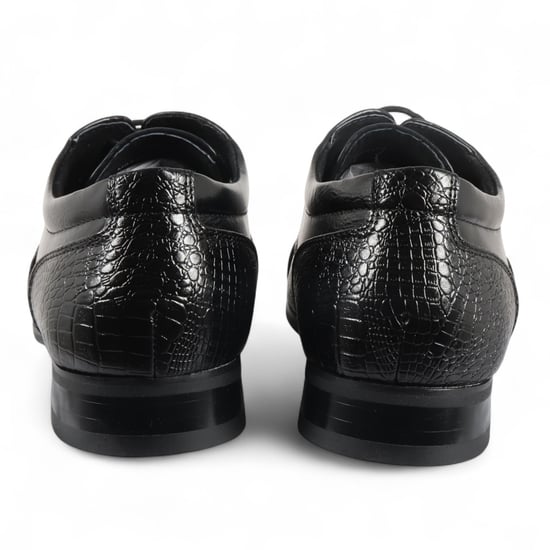 Men's Black Classic Lace-Up Brogue Formal Shoes - Image 5