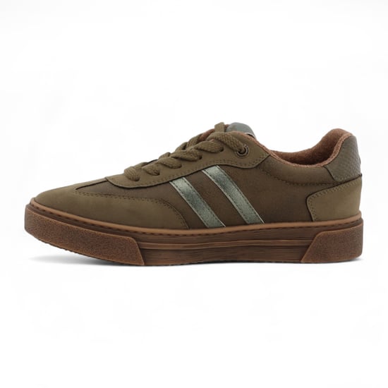 Mustang Dames Olijfgroene Street Platform Sneakers Schoenen - Image 5