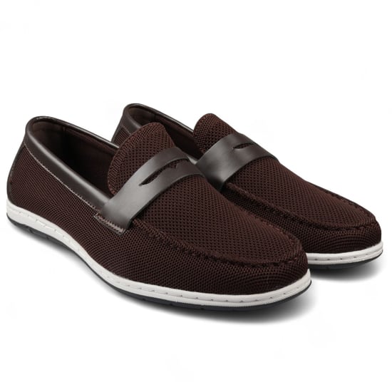 Bruna, andningsbara loafers för män, lätta slip-on - Image 2