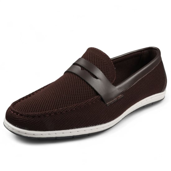 Bruna, andningsbara loafers för män, lätta slip-on - Image 3