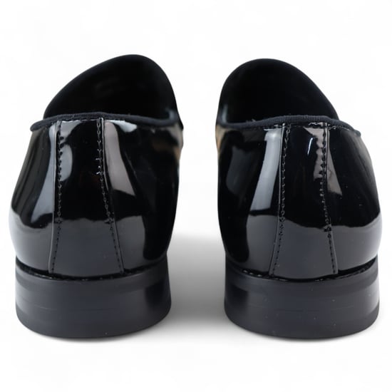 Eleganta svarta loafers med läderfoder och sammetsslip-on för män - Image 5