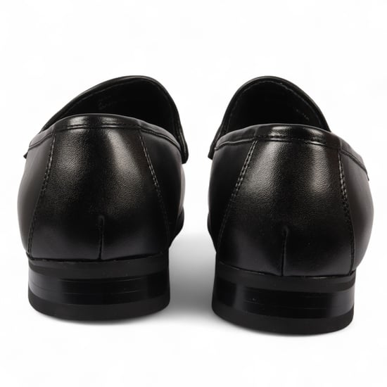 Svarta herrloafers med guldspänne och eleganta slip-on-skor - Image 3