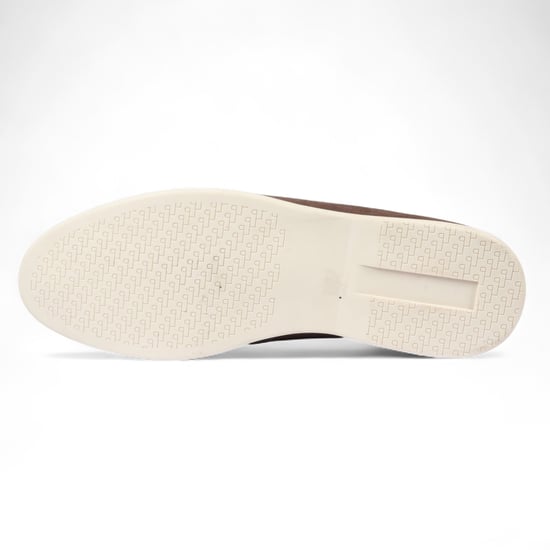 Slitstarka bruna slip-on loafers med vadderad innersula för män - Image 5