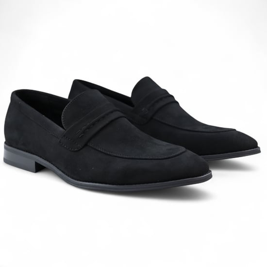 Svarta mockamockasinloafers för män, eleganta slip-on-skor - Image 2