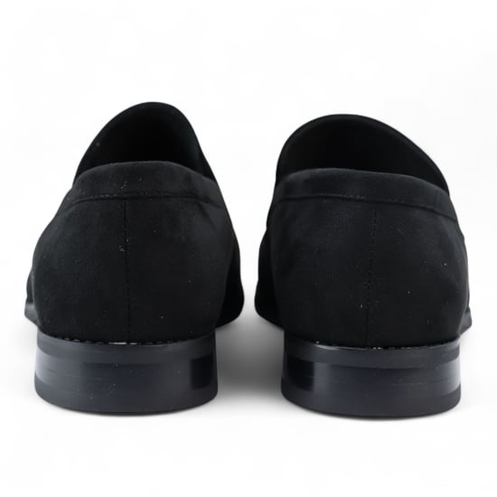 Svarta mockamockasinloafers för män, eleganta slip-on-skor - Image 4