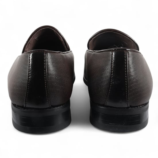 Bruna klassiska loafers med tofs för män, formella skor - Image 6