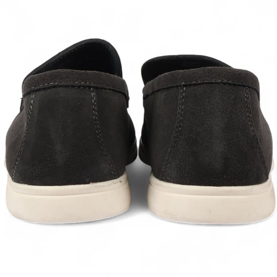 Slitstarka svarta slip-on loafers med vadderad innersula för män - Image 4