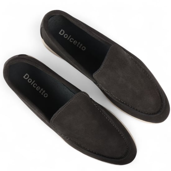 Slitstarka svarta slip-on loafers med vadderad innersula för män - Image 5
