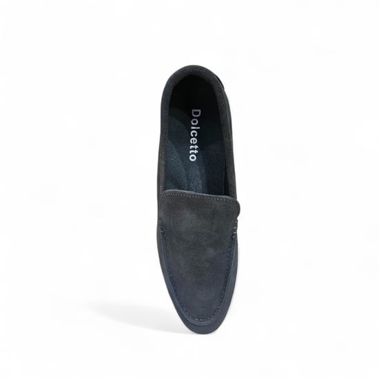 Slitstarka svarta slip-on loafers med vadderad innersula för män - Image 6