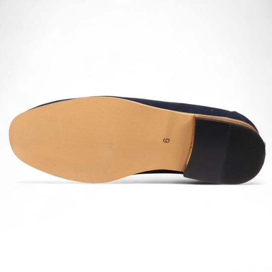 Men's Navy Suede Loafers Lightweight Slip-On Casual Shoes - Image 6