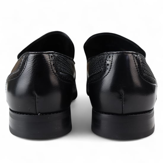 Svarta herrloafers med tofs och eleganta slip-on-skor - Image 5