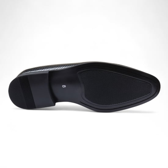 Men’s Black Formal Tassel Loafers Slip-On Leather Shoes - Image 6