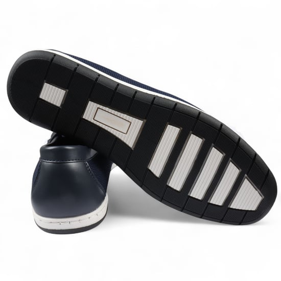 Marinblå, andningsbara loafers för män, lätta och slip-on - Image 6
