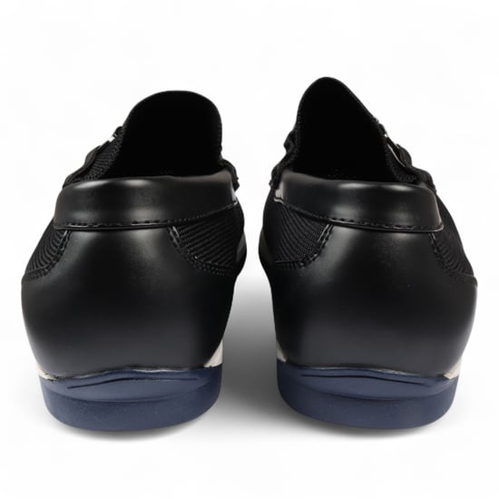 Men's Black Lightweight Mesh Slip-On Breathable Loafers - Image 5