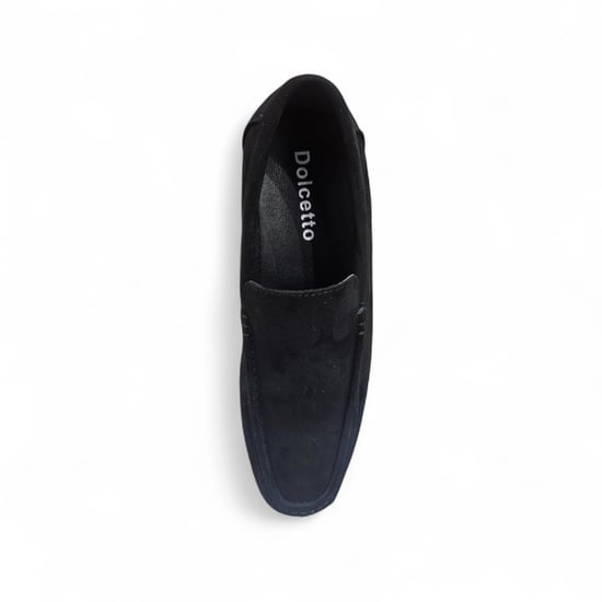 Men's Black Suede Loafers Lightweight Slip-On Casual Shoes - Image 5
