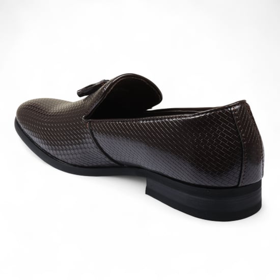 Men’s Brown Formal Tassel Loafers Slip-On Leather Shoes - Image 5
