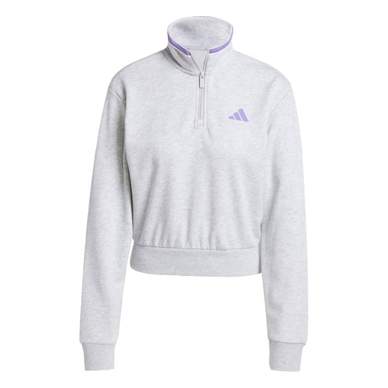 Essentials Color Pop French Terry Crop Quarter-Zip Track Jacket - Image 3