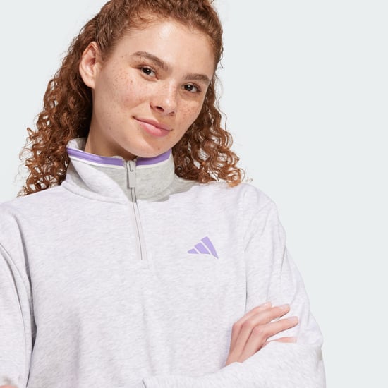 Essentials Color Pop French Terry Crop Quarter-Zip Track Jacket - Image 4