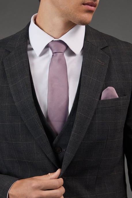 Dusty Mauve Tie and Pocket Square - Image 2