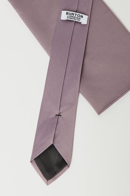 Dusty Mauve Tie and Pocket Square - Image 3