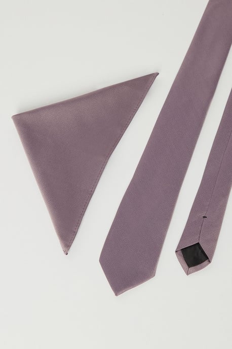 Dusty Mauve Tie and Pocket Square - Image 4