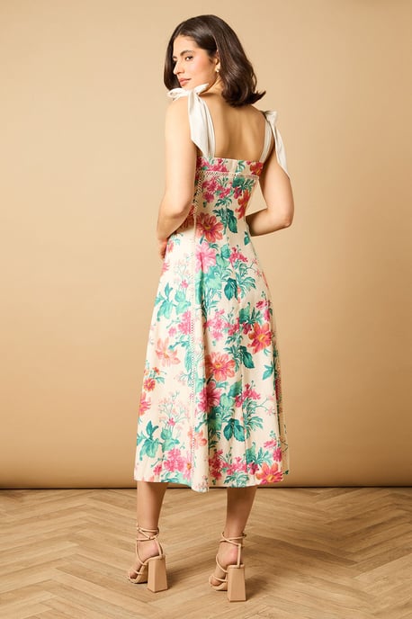 Bow Strap Midi Prom Dress - Image 4