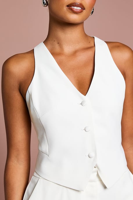 Petite Premium Tailored Bridal Waistcoat - Image 4
