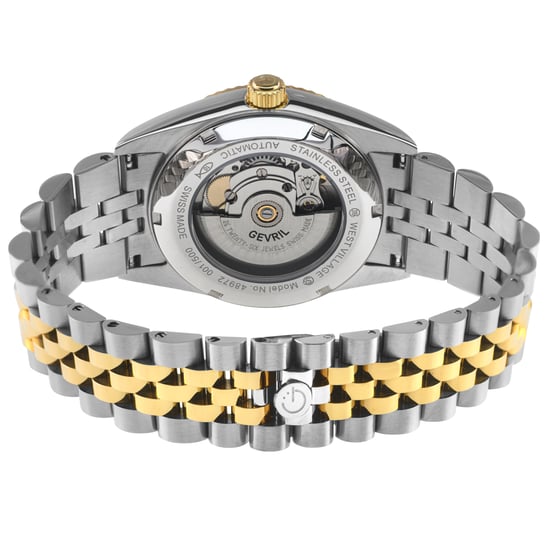 Gevril Men's Automatic West Village. 316L Stainless Steel IPYG Case, Black Spinal Dial, 316L Stainless Steel IPYG Bracelet. - Image 2